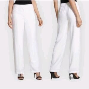 CHICO'S Travelers White Lined Wrinkle Resistent‎ Comfort Wear Women's Size 4/6